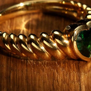 Handmade Tsavorite Ring, Custom Gemstone, 18k Solid Gold Ring, Heart Tsavorite, Unique Ring For Anniversary Gift, Women Ring, Gift For Her