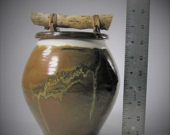 Large Porcelain Multi-Purpose Lidded Vessel 'Cookie' #4653 Free Shipping