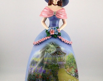 Lighted Victorian Lady Figurine Garden Gazebo Scene by Collections Etc. #4508