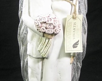 Vintage Vivartis Angels Divine Embrace Figurine #4055 Free Shipping