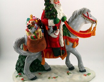 Figura de Lenox Inter Art “Santa Claus del Bosque del Norte”, 1998, Lynn Bywaters #4303