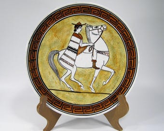 Vintage Kutahia Athens Plate Handmade in Greece #4191