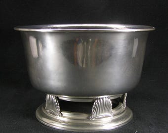 Max Rieg Handmade Pewter Footed Fruit Serving Bowl #3835