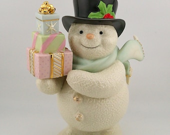Lenox A Very Special Delivery Snowman Figure Porcelain Holiday Collectible #4315