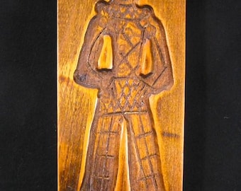 Vintage Carved Wooden Springerle Cookie Mold #3851 Free Shipping