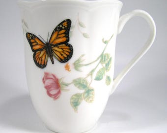 Vintage NIB Lenox Butterfly Meadow Mug Cup Set of Four #4137