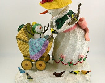 Lenox “Stroll With Friends” Retired Snow Lady Figurine with Baby Carriage #4302