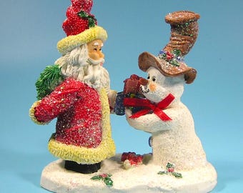 Vintage Kurt Adler Santa with Snowman #3466 Free Shipping