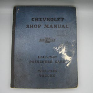 Original Chevrolet Shop Manual 1942-1947 Passenger Cars & Trucks #3639 Free Ship