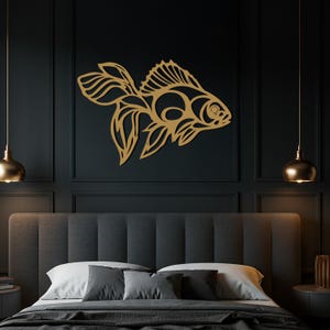 Fish Metal Wall Art, Modern Ocean Inspired Silhouette Decor, Aquatic Minimal Wall Sculpture, Underwater Nature Design, Coastal Sea Metal Art