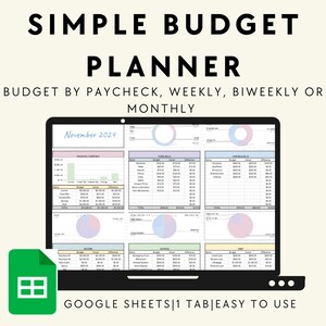 Einfacher Budgetplaner: Monatliches Google Sheet/Excel Template