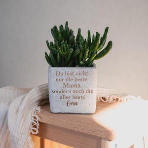 Flowerpot &quot;You are not only the best mom but also the best grandma&quot;, gift for mom or grandma for Mother&#39;s Day, birthday