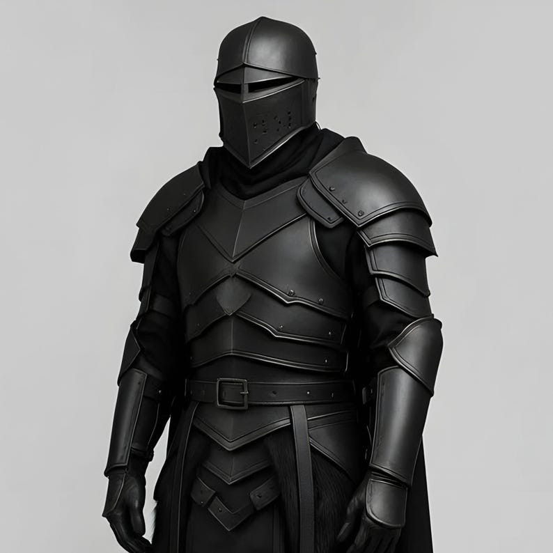 Black Knight Armor Full Set Medieval Dark Knight Costume Larp Cosplay ...