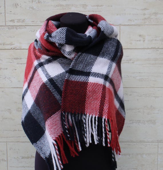 Écharpe Châle Chaud D'Hiver Avec Franges - Unisexe, Polyester, Multifonction - Neuf Avec Étiquettes