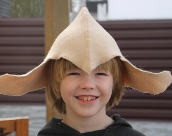 Kids Wool Sauna Hat, Vintage Blanket, Ages 5-12
