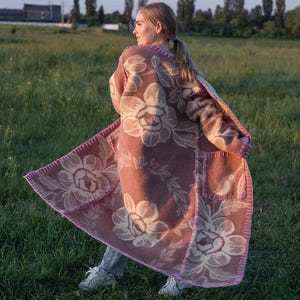 Floral Wool Coat - Etsy