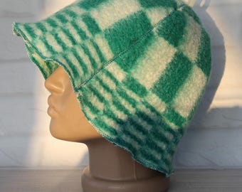 フェルトウールの手作り面白いサウナハット目玉焼き、目玉焼きの帽子