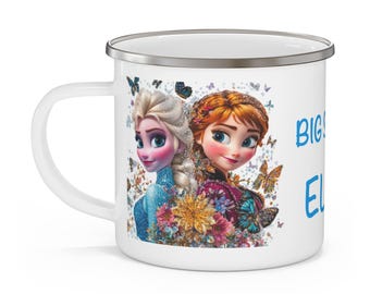 Personalised Unbreakable Enamel Mug| Big Sister Gift| (BPA/ LEAD FREE)