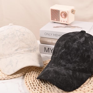 Custom Corduroy Hat, Custom Embroidered Corduroy Hat, Handmade Baseball Cap, Winter Warm Hat, Personalized Gift For Mom, Unisex Corduroy Cap