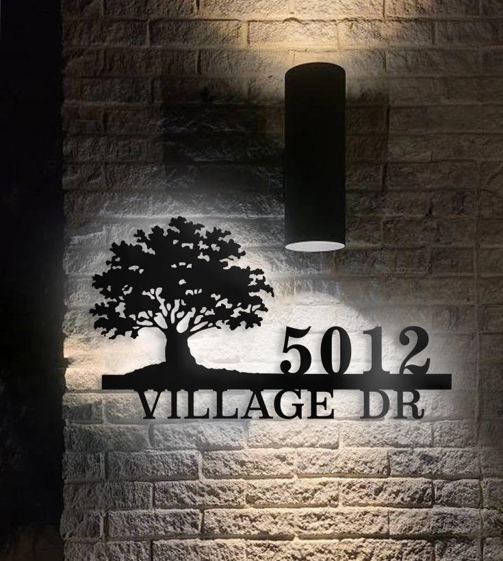 Custom Metal Address Sign, Address Numbers Wall Art, Metal House Number ...