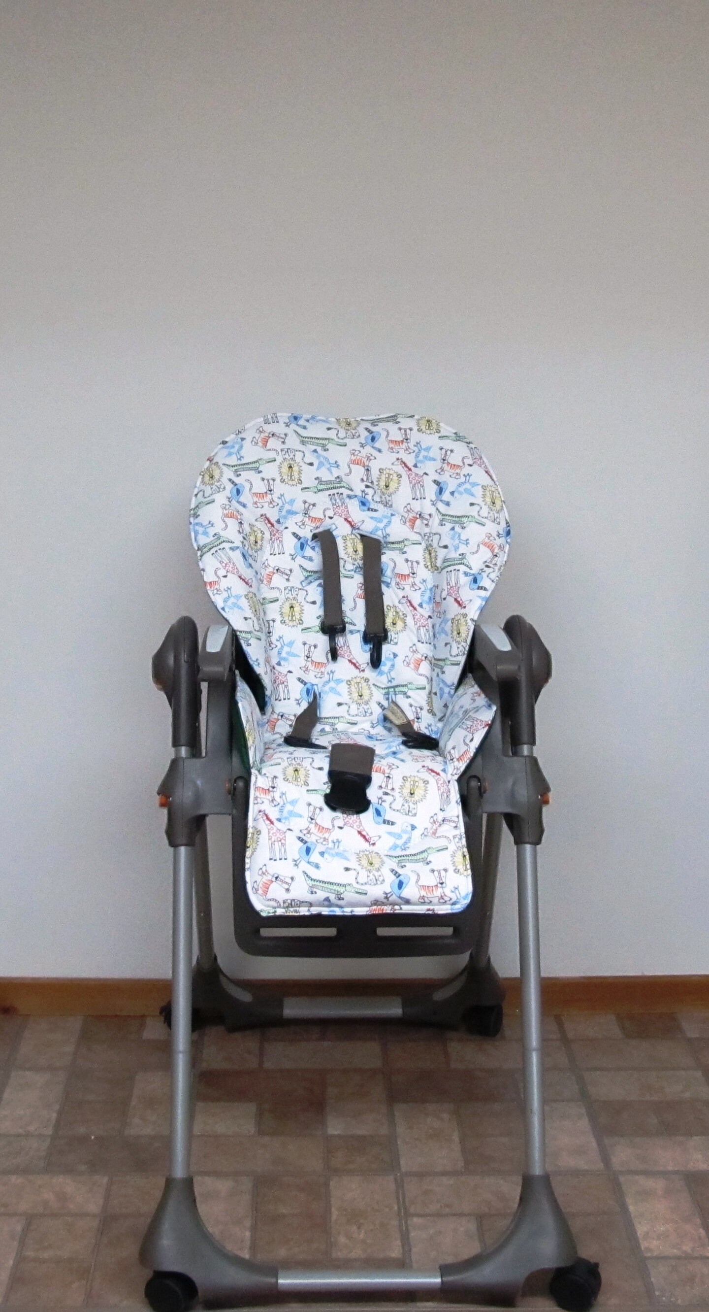 Chicco Polly padded replacement high chair cover fun safari Etsy