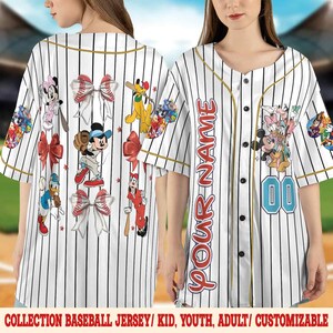 Disneyland Mickey And Friends Baseball Jersey, Kids Aldult Unisex Baseball Jersey, Disneyland Summer Vacation C1E316