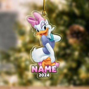 Personalized Daisy Duck Ornament, Disneyland Ornament Gift, Christmas Tree Ornament D1JV34