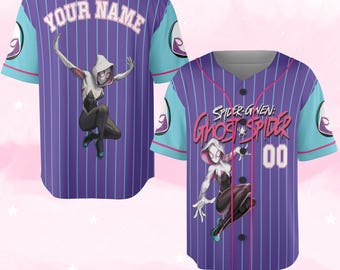 Personalized Spidey And His Amazing Friends Gwen Stacy Baseball Jersey,Spider Verse Baseball Jersey Team,Gwen Stacy Baseball Jersey C1GK15-3