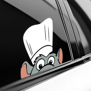 Ratatouille Peeker Peeking Car Decals Wall Decor Bumper Cartoon Stickers Waterproof Weatherproof Laptop Macbook Tumblers Disney D2HO43