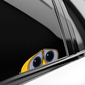 Eve Wall E Peeker Peeking Car Decals Wall Decor Bumper Cartoon Stickers Waterproof Weatherproof Laptop Tumblers Disney Characters C1GZ17-01