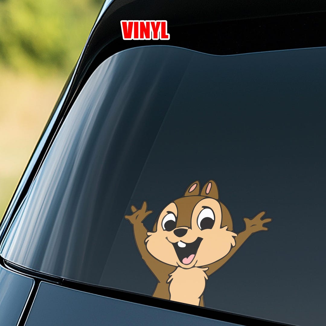 Chip 'n' Dale Peeker Peeking Peekabo Car Decals Laptop Bumper Stickers ...
