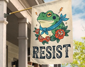 Drapeau anti-glace Portland Frog, Drapeau de protestation grenouille, T-shirt de protestation anti-glace, Drapeau de résistance, Drapeau antifascisme, Protégez la démocratie, Drapeau anti-T G5P115