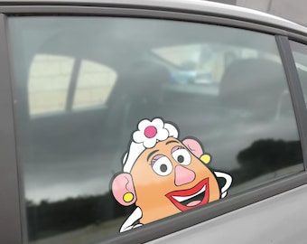 Disney Toy Story Mr And Mrs Potato Peekapoo Sticker, Waterproof for Water bottles, laptops, and more, Disney Stickers C1I207-1