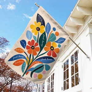 8647 Garden Flag, Subtle Yard Banner, LGBTQ+ Pride Flag, Rainbow Democrat Sign, Social Justice & Feminist Outdoor Decor C1FJ15