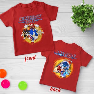 Inspired Gamer Birthday T Shirt, The hedgehog Theme Party, Matching Family Shirts, Birthday Toddler, Youth Tee, All sizes, Unisex Tee BZHO06