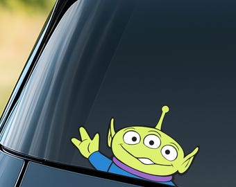 Toy Story Alien Peeker Transparent Car Decal/Pixar Peekaboo Window Bumper Vinyl Disney Luggage Helmet Guitar Laptop Jumbo Sticker D2HJ26