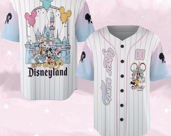 Personalized Disneyland Mickey And Friends Baseball Jersey, Custom Disney Family 2025 Trip Jersey, Disneyworld, WDW Vacation Shirt NGTP10