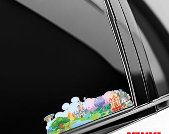 WDW Landmarks Laptop Sticker, Disney hidden Mickey Animal Kingdom Decal - Cell phone - Planner - Water bottle - Car JCPF11