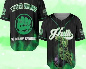 Custom Marvel Hulk Baseball Jersey, Incredible Hulk Superhero Kid Jersey, Personalized Hulk Baseball Jersey, Superhero Birthday Shirt NGQD04