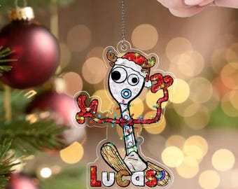 Personalized Toy Story Forky Acrylic Ornament, Toy Story Christmas Ornament, Disney Family Ornament, Xmas Gift Christmas D2MY28