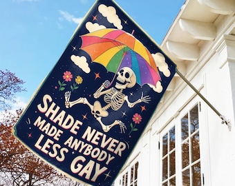 Shade Never Made Anybody Less Gay Flag, Progress Pride Flag, LGBT Gay Lesbian Transgender Bisexual Asexual Pride Gifts, House Flag BZFO05