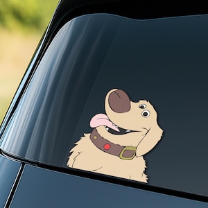 Disney Up Dug Peekaboo Sticker, Disney Sticker for Laptops, Disney Up Movie Water bottles Sticker, Funny Dog For Car Sticker NGRL23