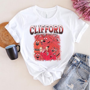 Personalized Clifford the Big Red Dog Bootleg Birthday Shirt, Clifford Dog Birthday Party Tee, Clifford Dog Birthday Squad Shirt JCNN03