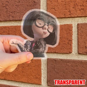 Edna "E" Mode Peekaboo Sticker, Disney Incredibles Car Peeker Decal, Funny Fashion Designer Bumper Sticker, Disney Pixar Vinyl Gift NGUT18 image 2