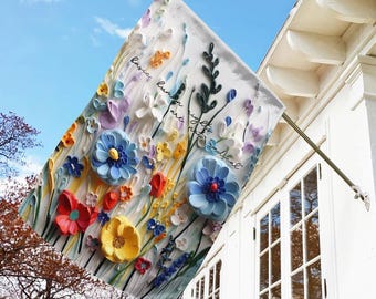 Fuck Trump Wildflowers Garden Flag, Subtle Anti Trump Floral Garden Flag, Liberal Garden Banner, Activist Garden Flag, Anti MAGA NGPX03