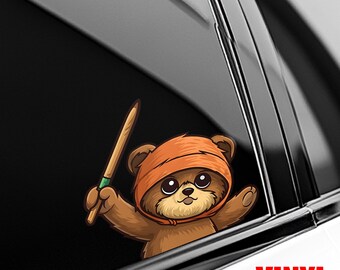 Star Wars All Characters Peeker Sticker – Jedi and Sith Peeking Vinyl Decal, Waterproof Car & Laptop Sticker, Galaxy Fan Gift G6IS03-11