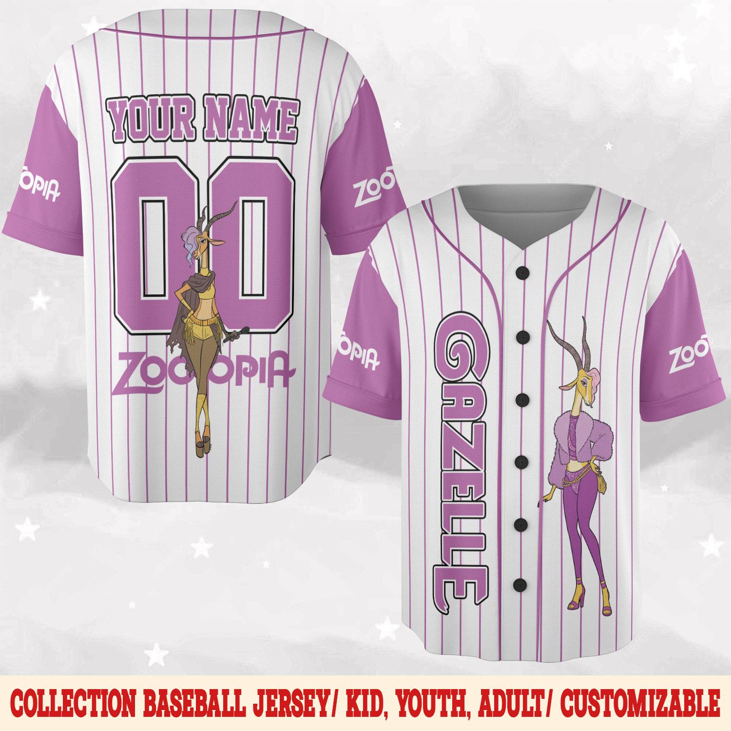 Discover Disney Zootopia 2 Movie 2025 Baseball Jersey, Gazelle Birthday Shirt, Disneyland Birthday Family Matching