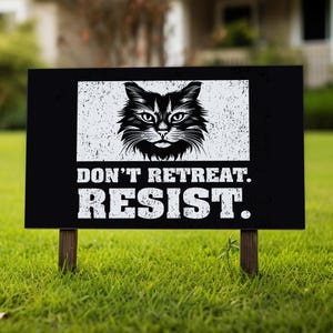 Resist Yard Sign - Resist Hate Lawn Sign,Anti-Trump Sign,Pro Women's Rights,Resist Racism,Resist Fascism Yard Sign with Metal H-Stake BZDQ22