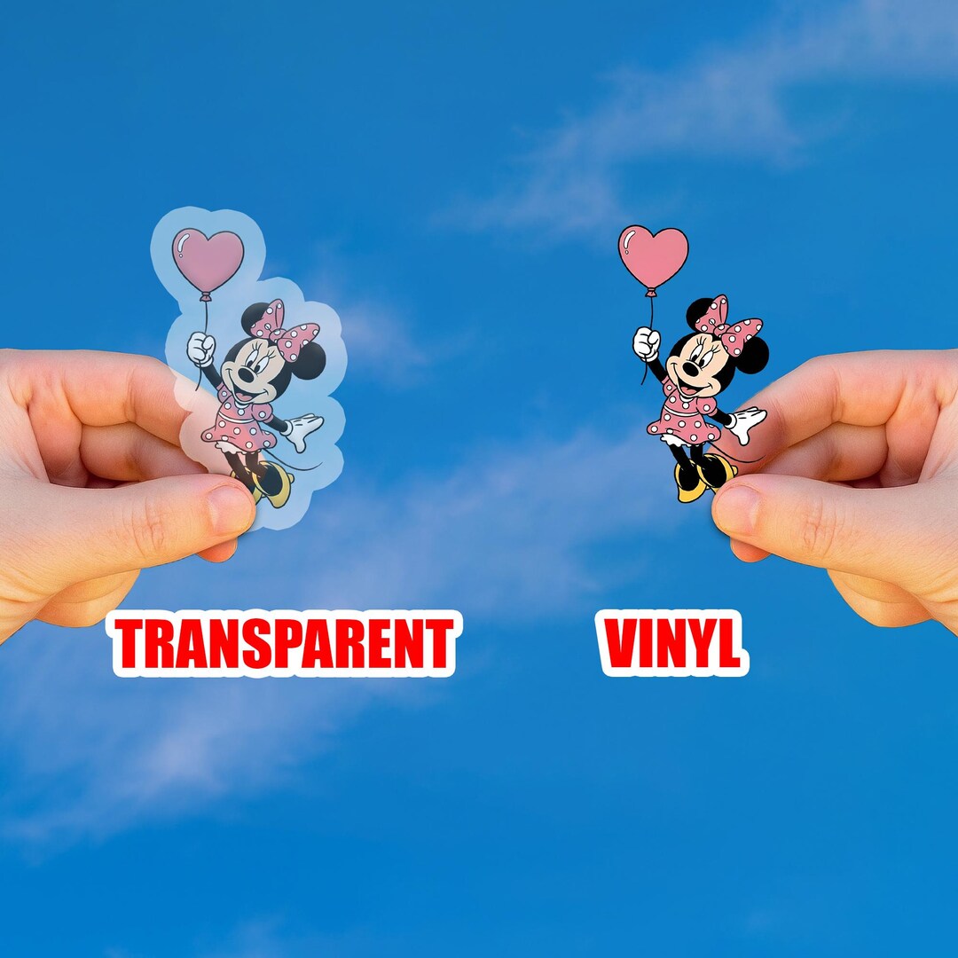 Mickey and Minnie Car Window Decals, Sticker for Book/water Bottle ...