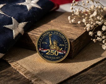 Patriotic Military Coin, Veteran Tribute Keepsake, USA Flag Memorial Design, Honor Service Gift, Collectible Challenge Coin G4JW08